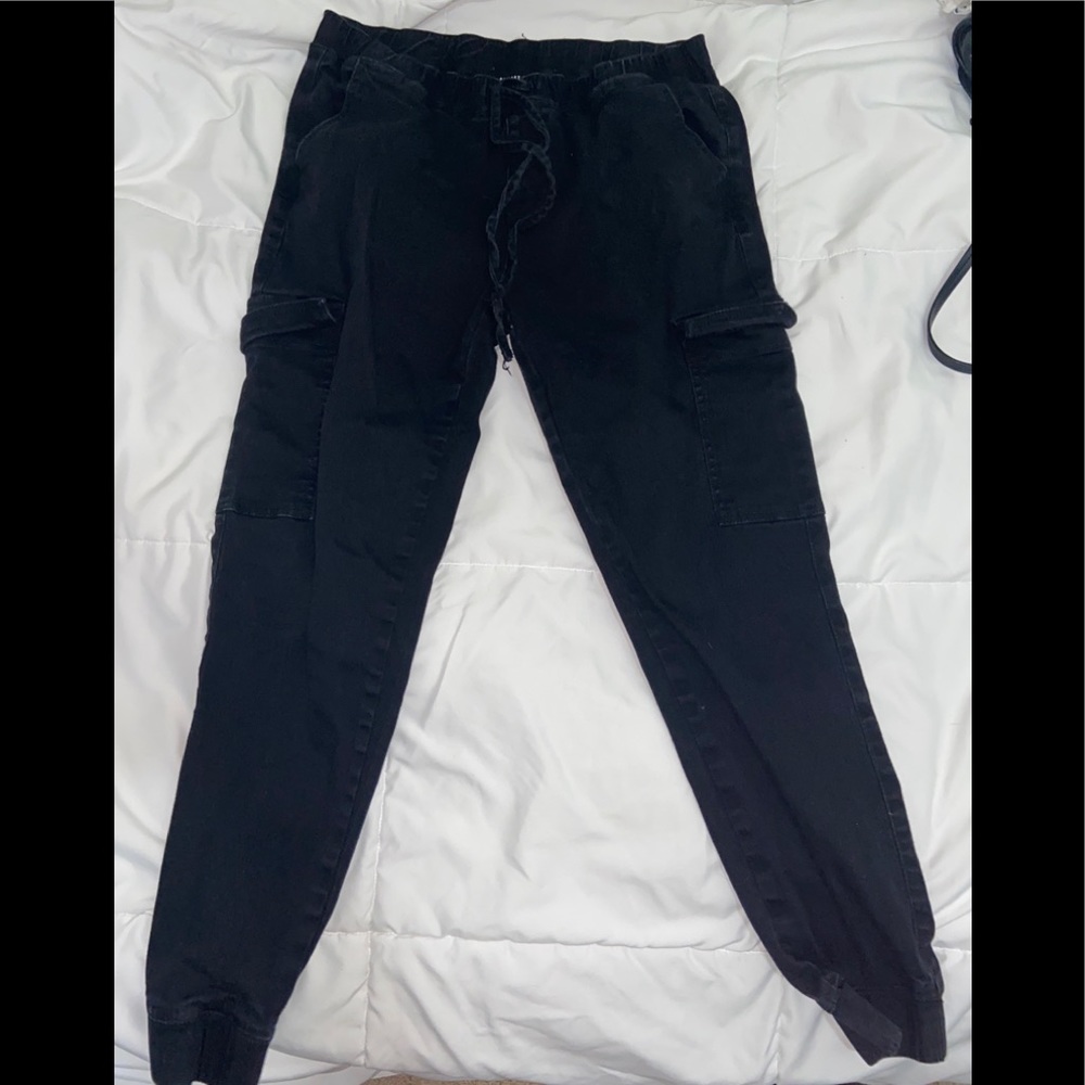 black cargo pants